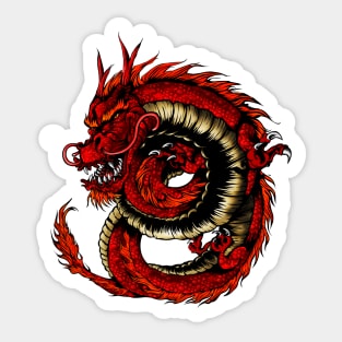 Wonderful asian dragon Sticker